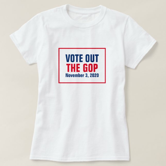 T-shirt Vote du vote du GOP 2020 Élection Rouge Blanc Bleu (Design devant)