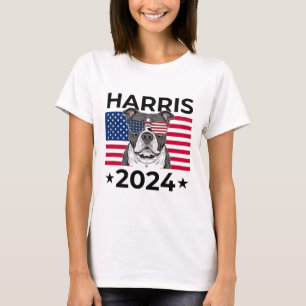 T-shirt Vote Élection Kamala Harris 2024 Chien Pitbull Dra