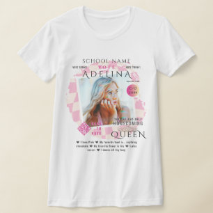 T-shirt Vote Homecoming Queen Pink Instagram Modèle HOCO
