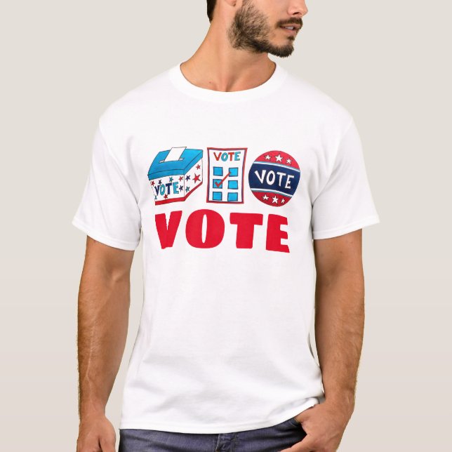 T-shirt VOTE Jour des élections USA Voter la politique des (Devant)