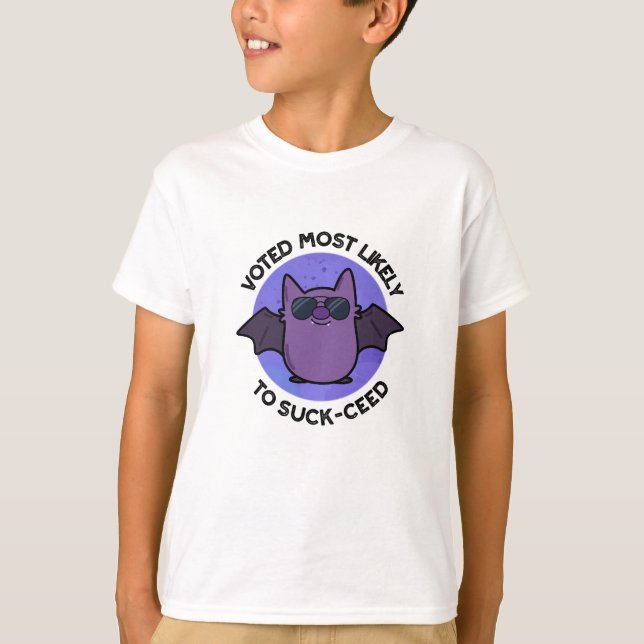 T-shirt Voté Le Plus Probable À Chuck-Cie Funny Bat Pun (Devant)