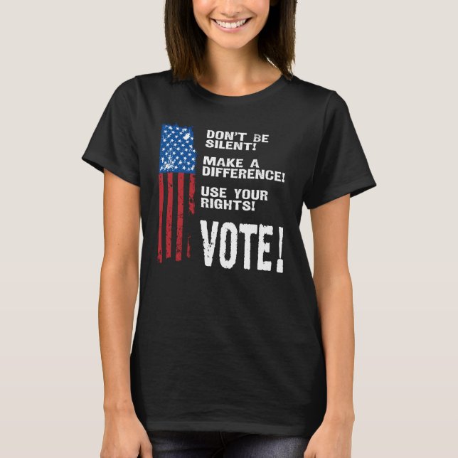 T-shirt VOTE - Marche pour les droits humains (Devant)