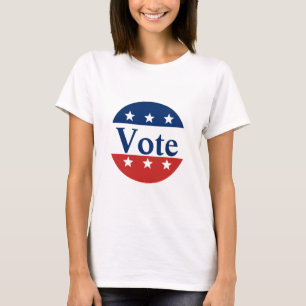T-shirt Vote patriotique blanc et bleu
