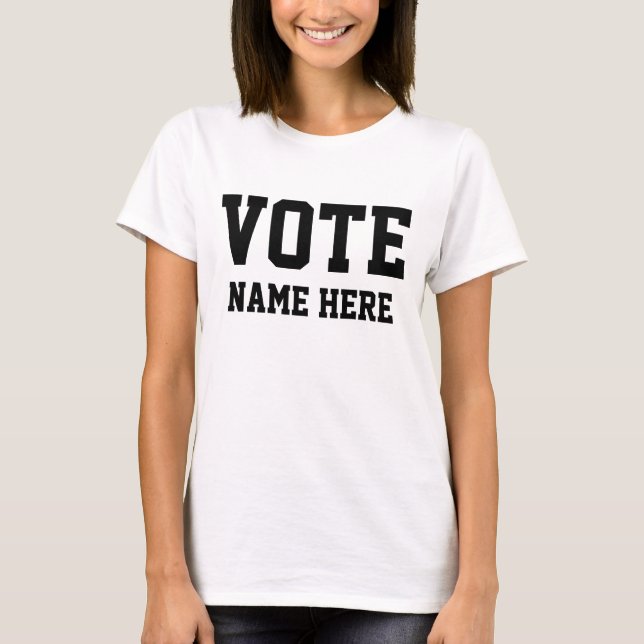 T-SHIRT VOTE PERSONNALISER NOM (Devant)