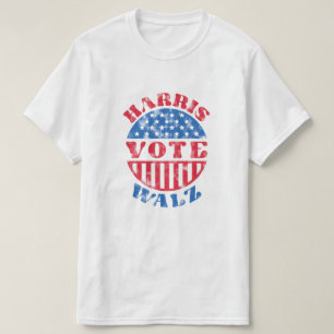T-shirt Vote pour Kamala Harris & Tim Walz Retro Vintage