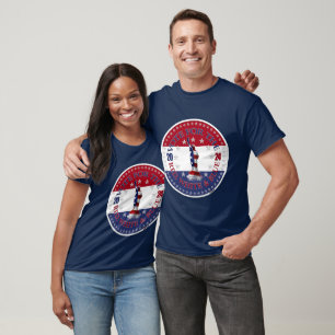 T-shirt Vote rouge bleu 2024 pour la statue Rouge Blanc Bl
