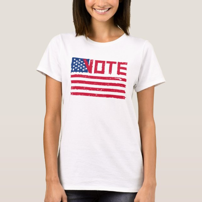 T-shirt Vote With Vote with US Flag (Votez avec le drapeau (Devant)