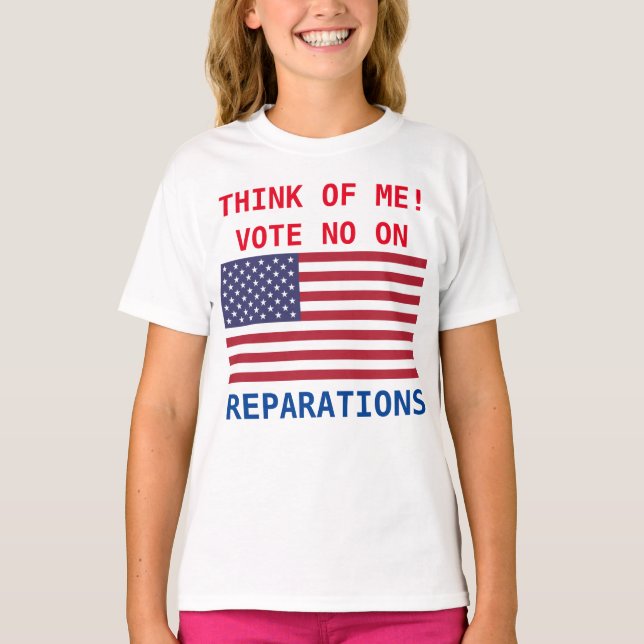 T-SHIRT VOTER NON SUR LES RÉPARATIONS (Devant)
