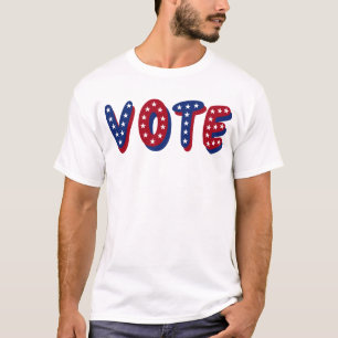 T-shirt Voter Stars Rouge Blanc Bleu