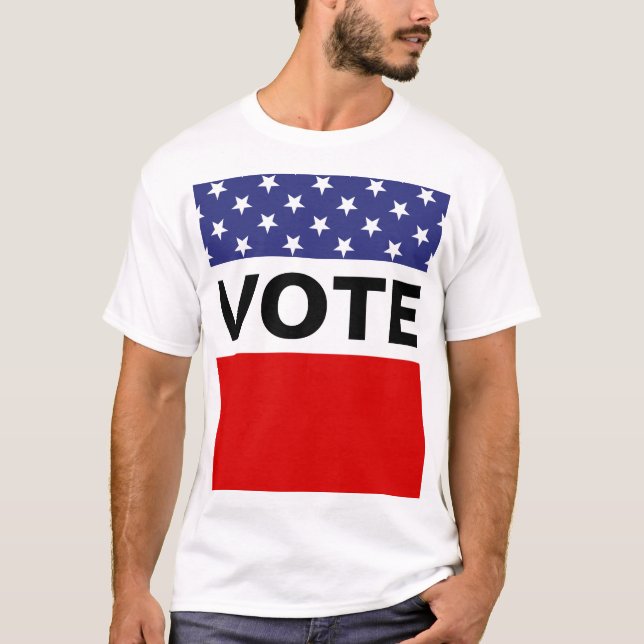 T-shirt Votes Stars Rouge Blanc Bleu (Devant)