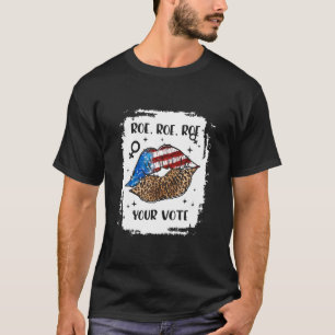 T-shirt Votez Feminist American Flag Motifs Lips