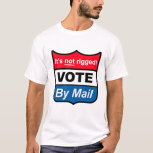 T-shirt Votez par la poste Ce n'est pas un emblème détourn
