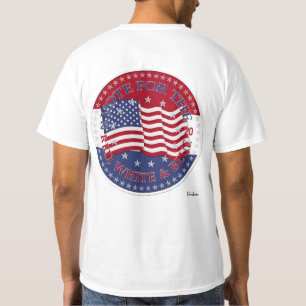 T-shirt Votez pour le drapeau rouge, blanc et bleu 2020