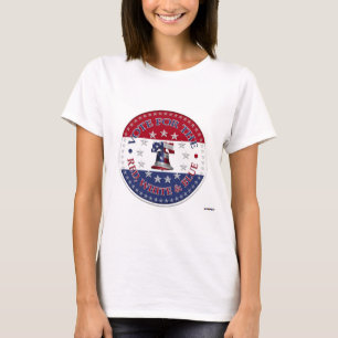 T-shirt Votez pour le Red, White Blue Liberty Bell 13 & 50