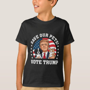 T-shirt Votez Trump Sauvez Nos Animaux Chats Chiens 2025 F