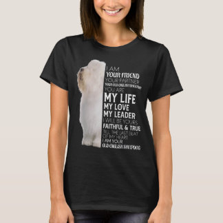 T-shirt Votre ami Votre partenaire Votre vieux chien angla