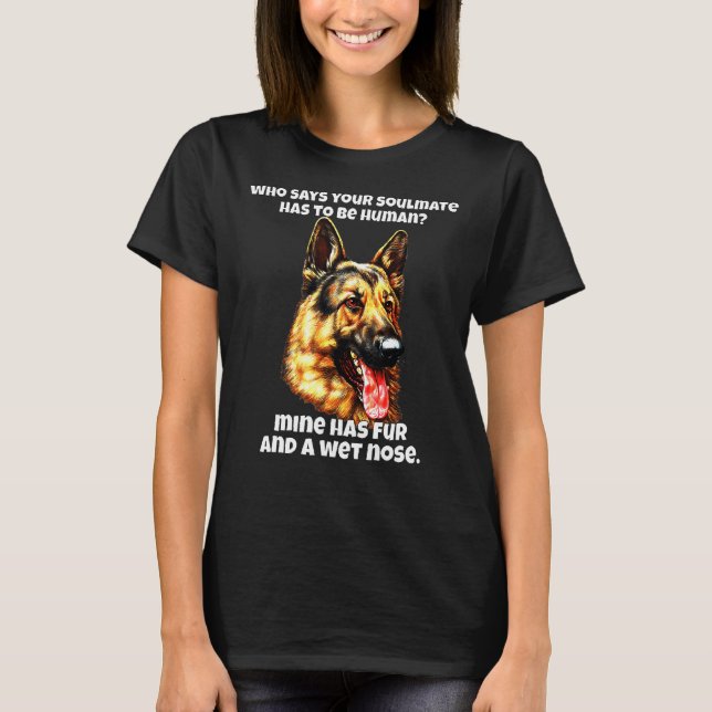 T-shirt Votre Âne Doit Être Un Berger Allemand Humain (Devant)