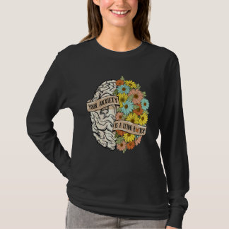 T-shirt Votre anxiété est un cerveau menteur Fleurs Santé