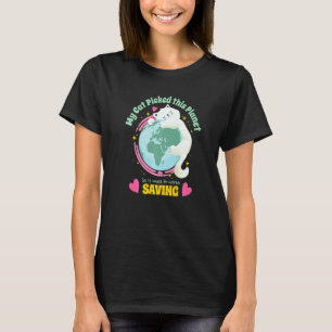 T-shirt Votre chat a choisi cette planète, sauvez la Terre
