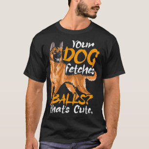 T-shirt Votre chien attrape des balles police chien applic