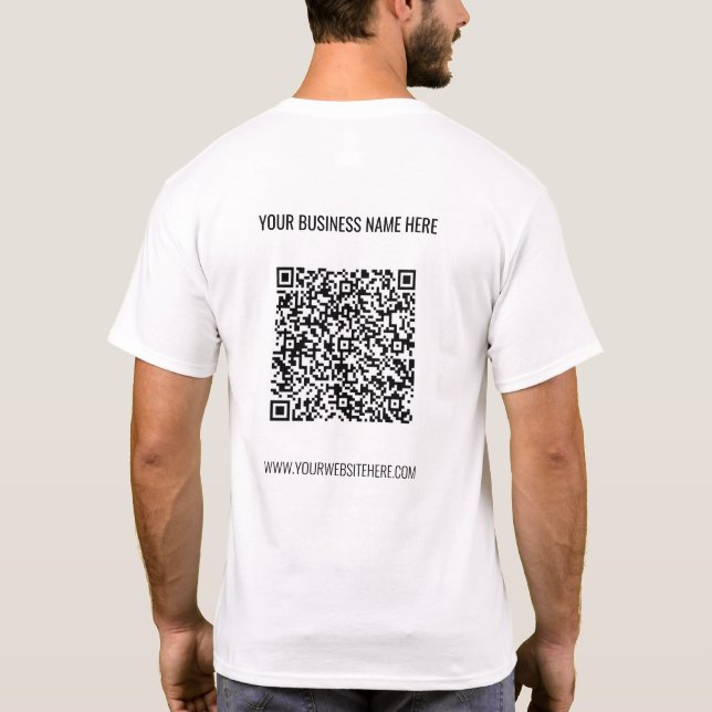 T-shirt Votre code QR Nom commercial Site Web Société T-sh (Dos)