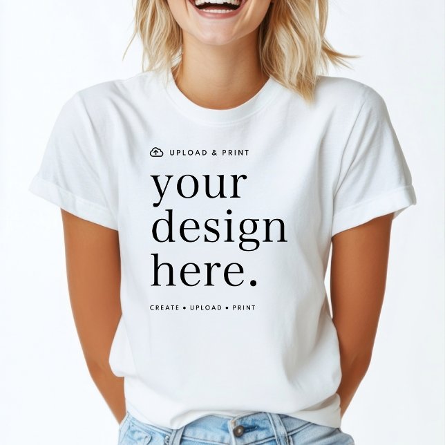 T-Shirt Votre Conception Télécharger (Create, upload, print - a bespoke design t-shirt created in your style, for business or personal use)