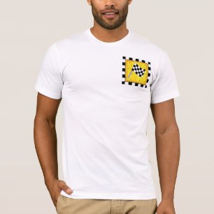 T-shirt Votre coutume Checkered de drapeau d'équipe
