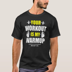 T-shirt Votre entraînement est Warmup Yellow Fitness Bodyb