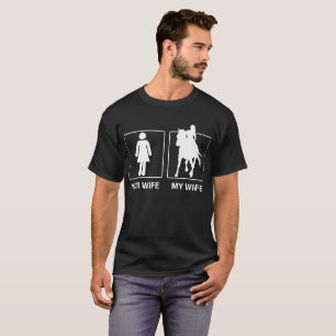 T-shirt Votre épouse ma chemise fière d'équitation