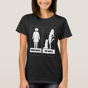 T-shirt Votre Femme Ma Femme Chien Sibérien Husky