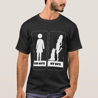 T-shirt Votre Femme Ma Femme Chien Sibérien Husky