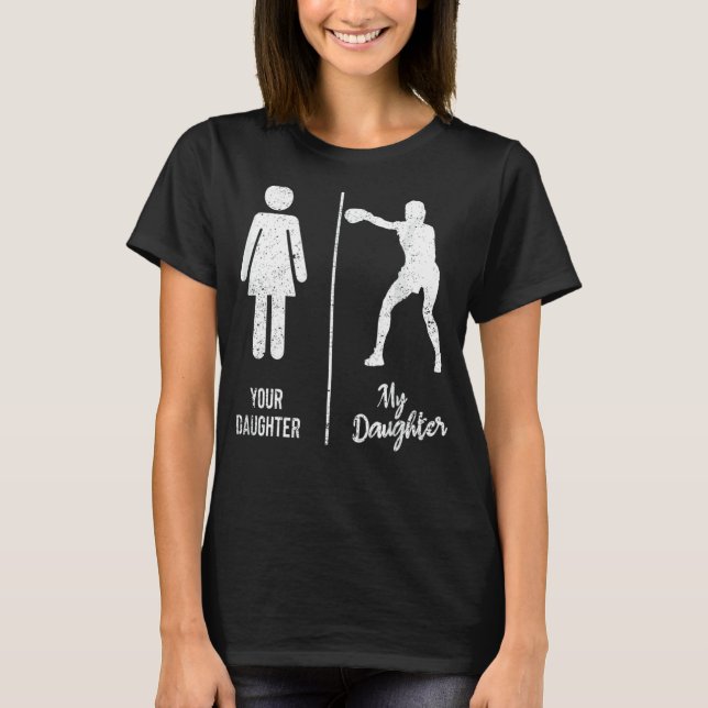 T-shirt Votre fille Ma fille Boxer Parents Boxer Gras (Devant)