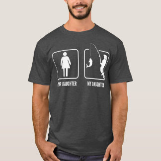 T-shirt Votre fille Ma fille Pêche Drôle Père D