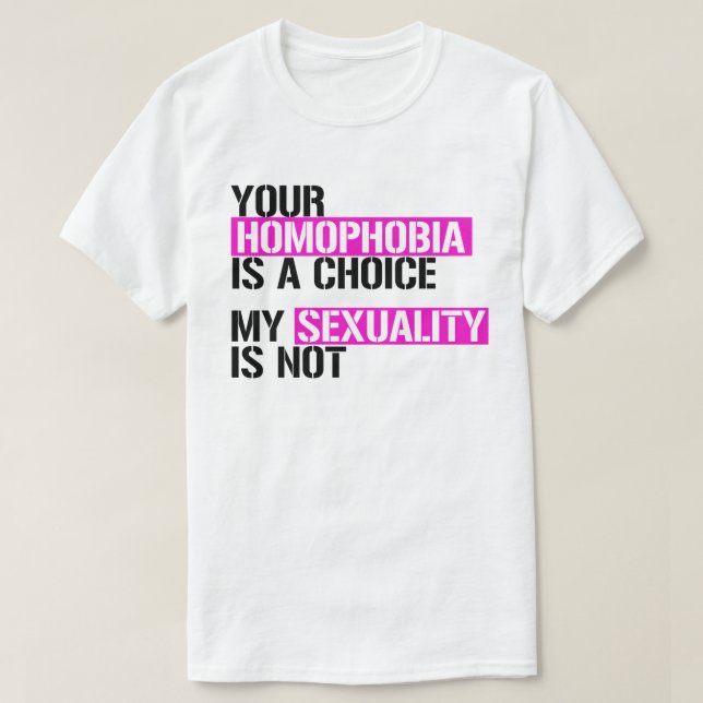 T-shirt Votre homophobie est un choix (Design devant)