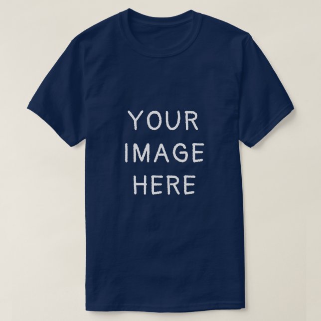 T-shirt Votre image ici - Photo personnalisée Marine (Design devant)