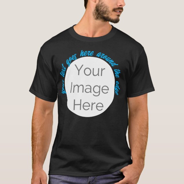 T-shirt votre image ici, photo personnalisée modifier cerc (Devant)