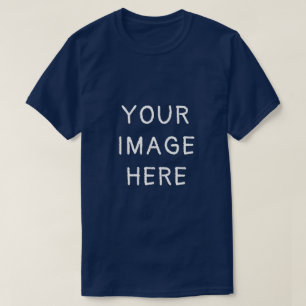 T-shirt Votre image ici – Photo personnalisée Navy