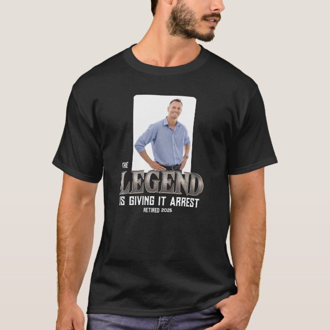 T-shirt Votre légende photo Retraite (Devant)