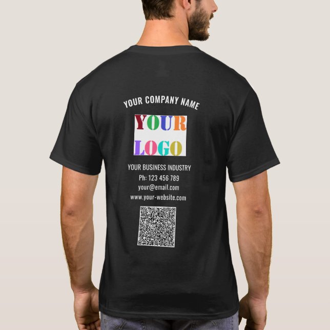 T-shirt Votre logo d'entreprise Texte personnalisé avec T- (Dos)
