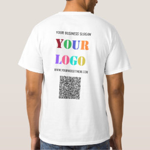 T-shirt Votre logo d'entreprise Texte personnalisé et code