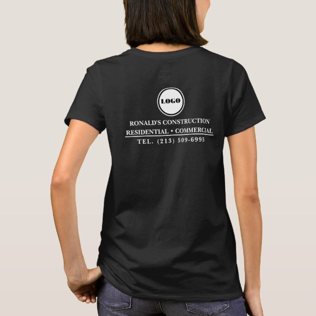 T-shirt Votre logo ici Élément promotionnel de marque d'en (Dos)