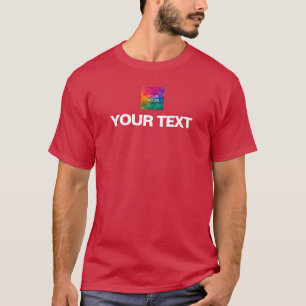 T-shirt Votre logo Modèle photo Mens Red Christmas