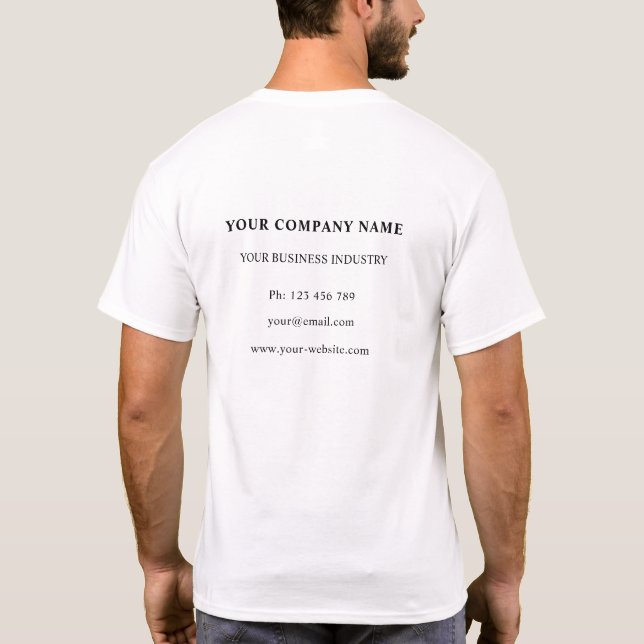 T-shirt Votre logo Nom Professionnel Promotionnel Professi (Dos)