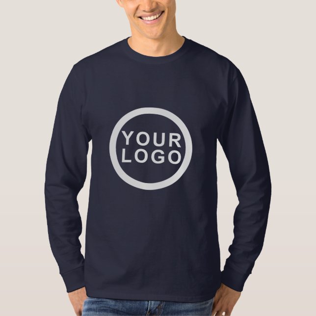 T-shirt Votre logo sur un maillot homme à manches longues  (Devant)