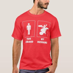 T-shirt Votre mari mon mari batteur groupe Rock N Roll g