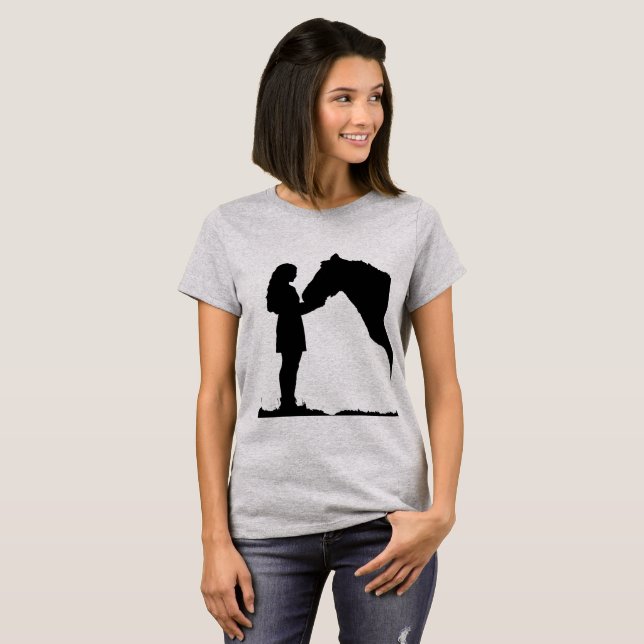 T-shirt Votre meilleur ami Inspirational Horse Girl Art (Devant entier)
