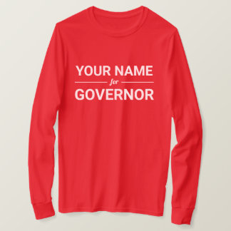 T-shirt Votre nom pour Gouverneur Texte et Couleur personn