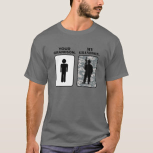 T-shirt Votre petit-fils, mon grand-fils militaire
