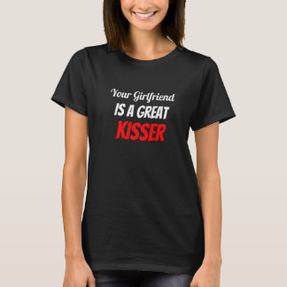T-shirt Votre petite amie est une grande embrasseuse
