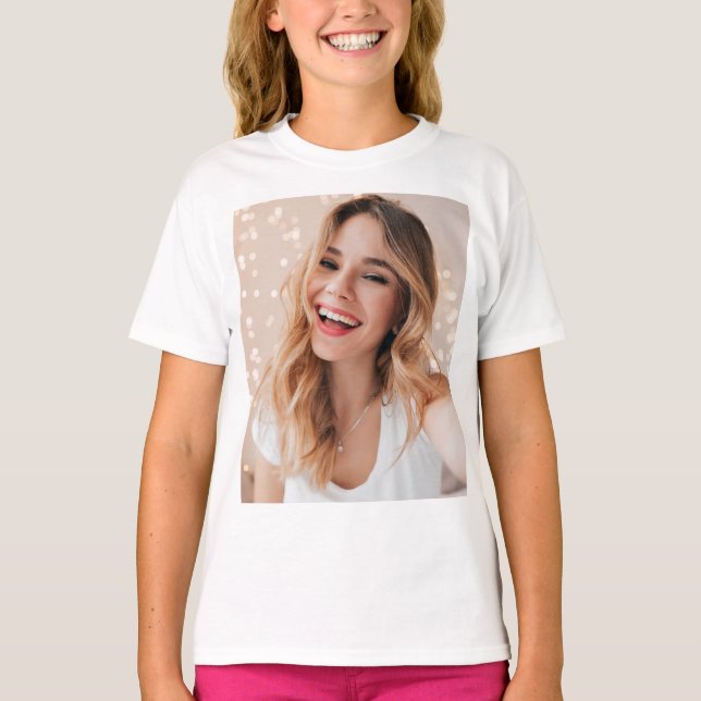 T-shirt Votre photo de votre visage sur un personnage (Devant)